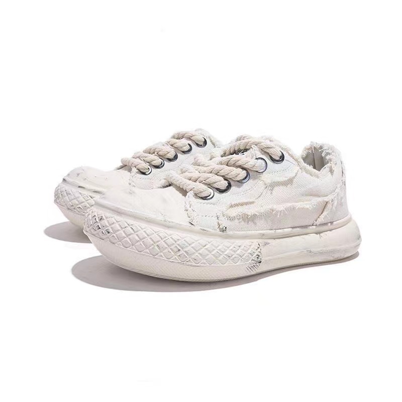 Jifffly Men's Thick-Soled Canvas Men 2025 New Vintage Style for Couples; Trendy andro Sports Shoes