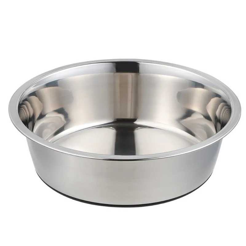 Stainless Steel Dog Bowl with Silicone Base Non Slip Pet Feeder Water Dish Cat Bowl Durable Pet Supplies J251113