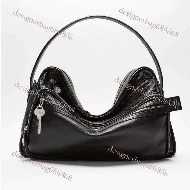 designer bag tote bag New Motorcycle Zipper Bag American Style Internet Celebrity