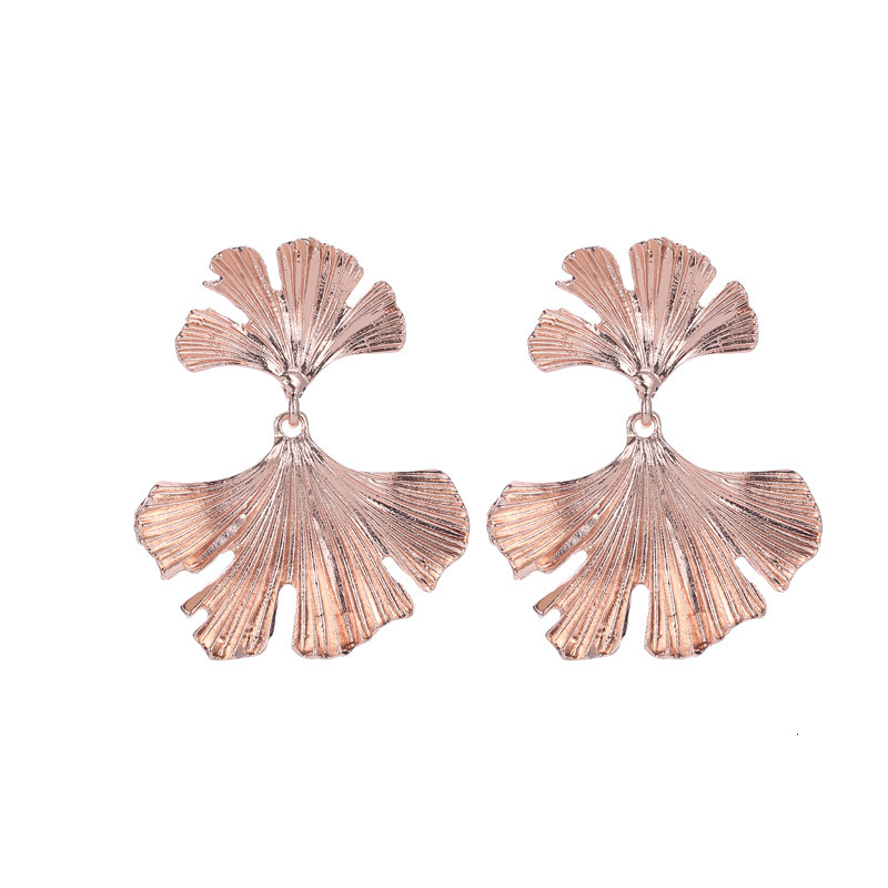 New Arrival Personality Flower Ginkgo Leaf Stud Ethnic Style Creative Versatile Drop Earrings