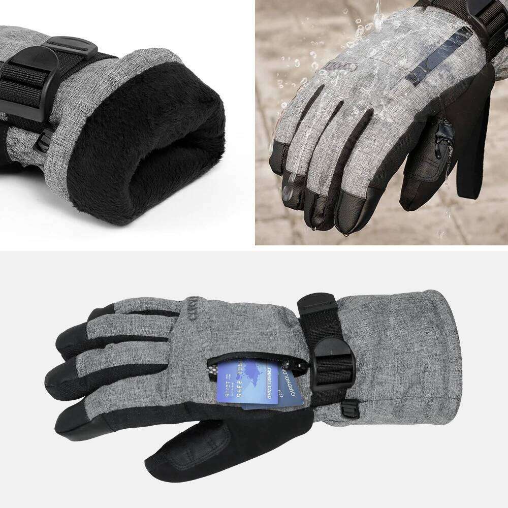 COPOZZ Unisex Ski -30 Degree Snowboard Mittens Touchscreen Snowmobile Motor Waterproof Thermal Snow Gloves