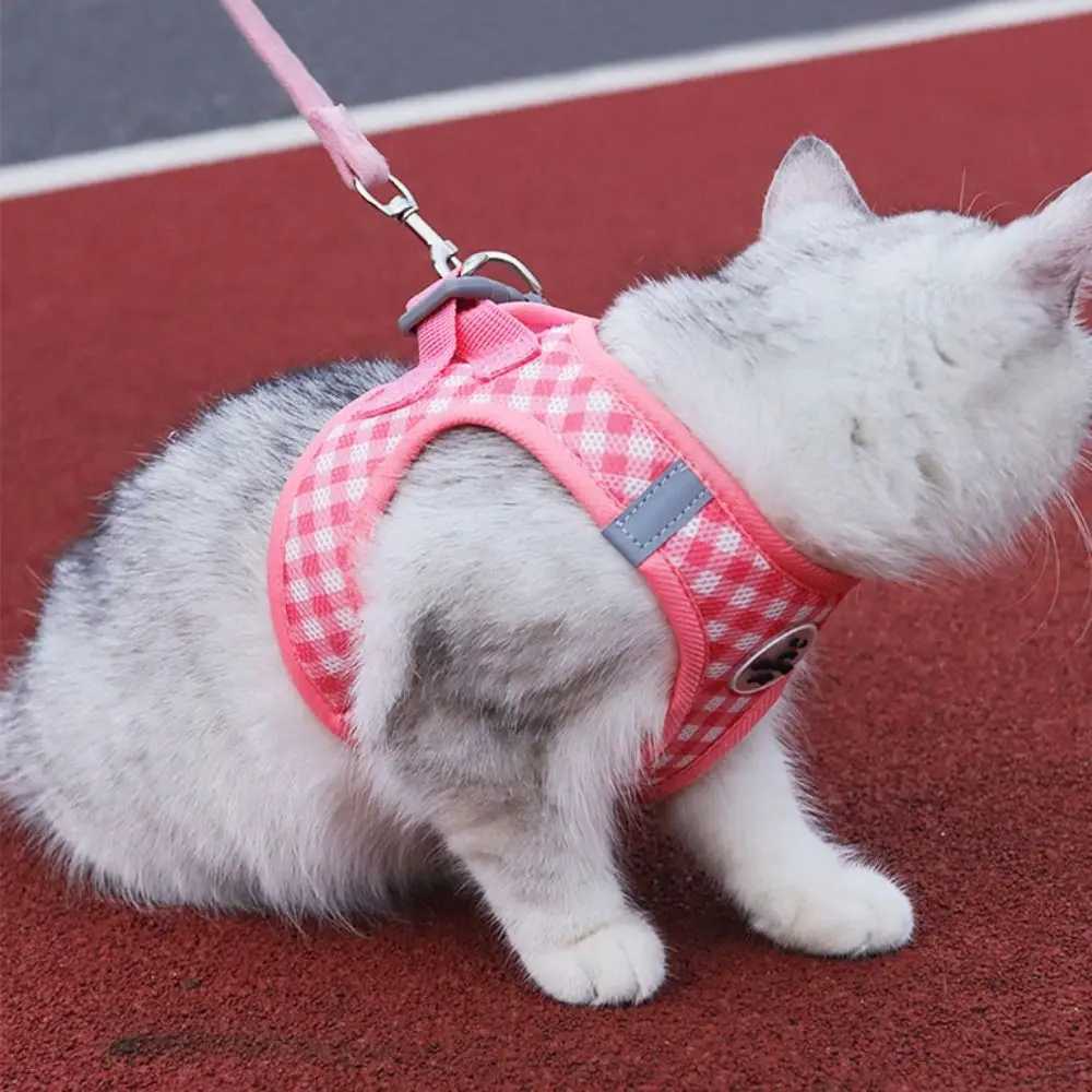 Comfortable Dog Harness Leash Breathable with Metal Buckle Pet Chest Vest Reflective Antibreakaway Cat Chest Strap J251129