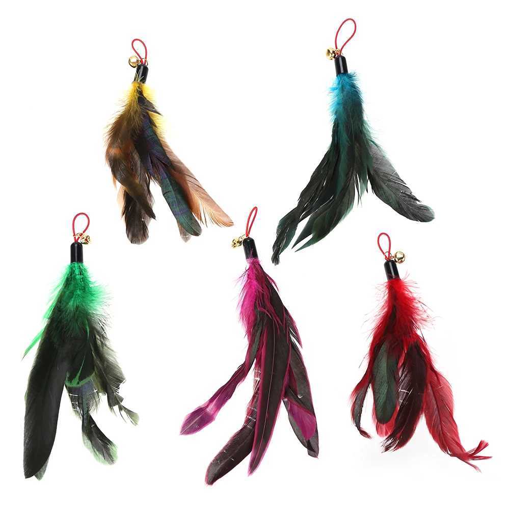 5 Pcs Interactive Catcher Teaser Cat Wand Replacement Cat Teaser Stick Pet Supplies Cat Wand Toys Refills for Most Cats Kittens S251029{category}