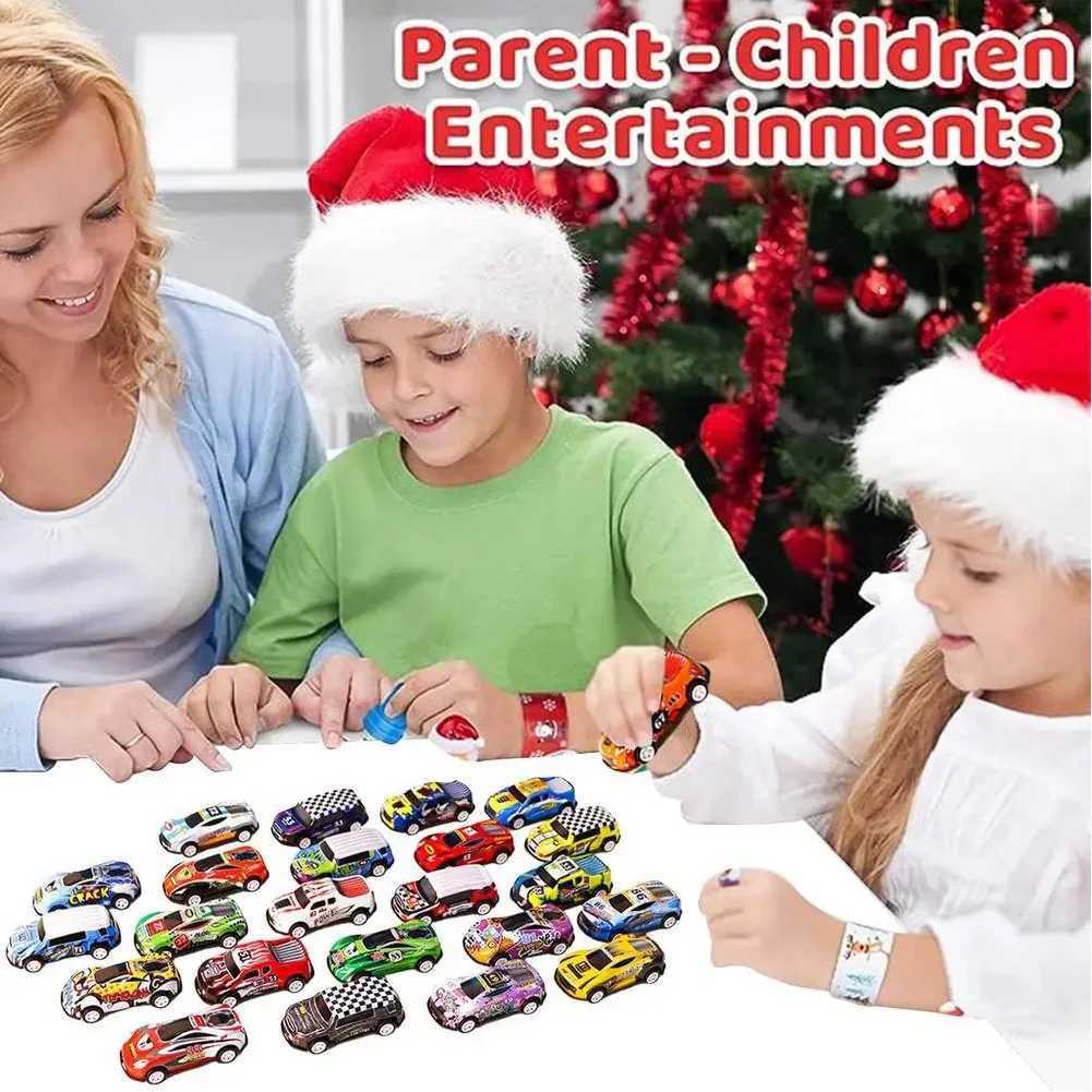 24 Days Christmas Countdown Calendar Car Toys Kids Car Advent Calendar Digital Racing Vehicles Toys Xmas Christmas Gift Box C251030