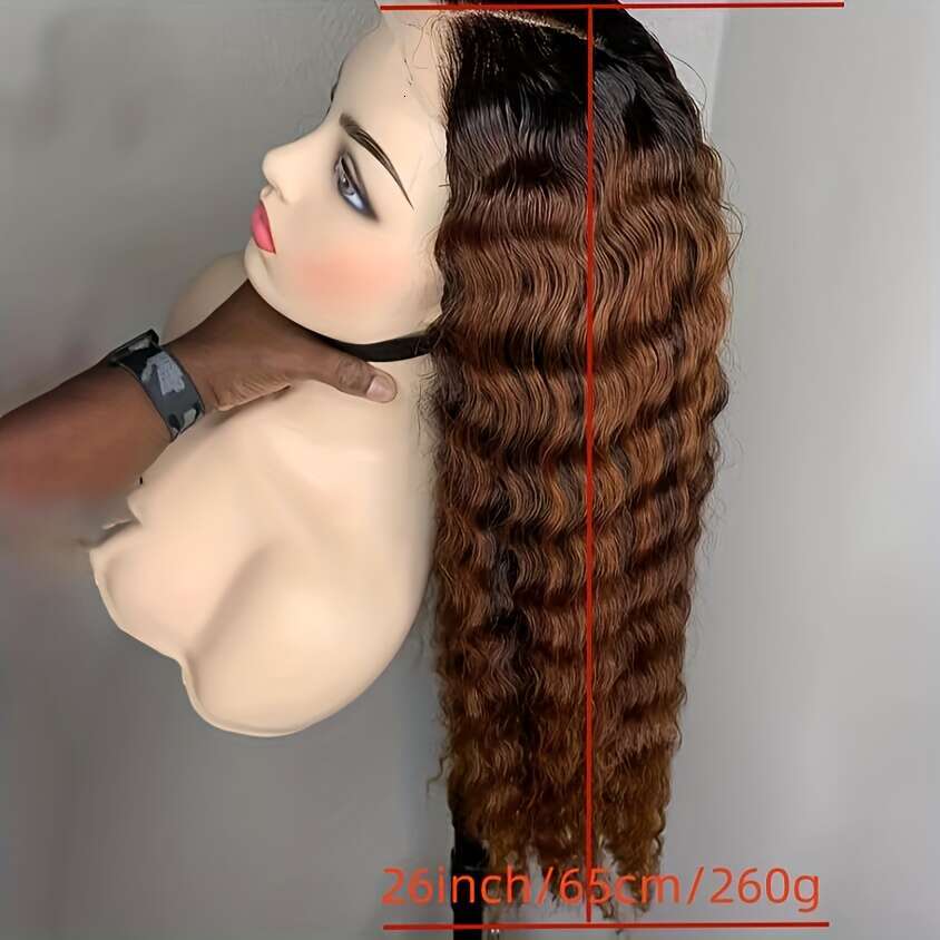 Gradient Brown Pre-Plucked 26-Inch Twist Curly Synthetic With 13X4 HD Lace Front Heat Resistant, 180% Density Natural Look Daily & Party Wear | Unisex