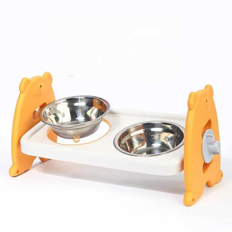 NonSlip Double Cat Bowl Dog Bowl with Stand Pet Feeding Cat Water Bowl for Cats Food Pet Bowls for Dogs Feeder Product Supplies J251113