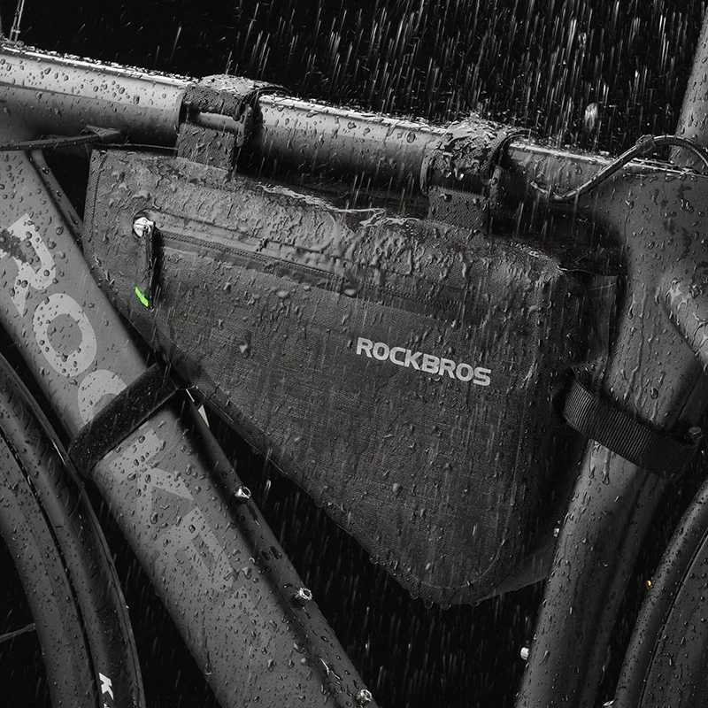 ROCKBROS Bike Triangle Bag Portable Large Capacity Rainproof Cycling Bag MTB Road Bicycle Front Frame Tube Bags Accessories H251029