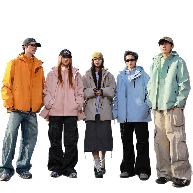 2025 New Outdoor Three-in-one Jacket For Men And Women Couples Waterproof Windproof Designer Jacket Jacket Patchwork Jacket Trendy