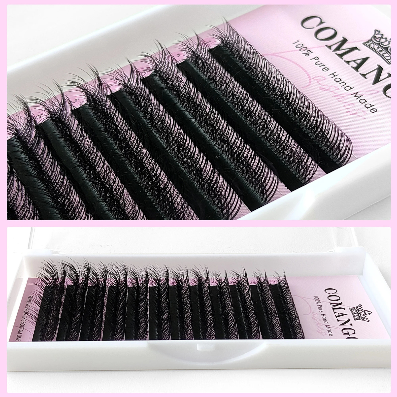 CoMango Perfect 3D Vision Fluffy Camellia Eyelash Premade Fans Wispy Volume Eyelash Extension LD LC Doublelayer Individual Lash 251030