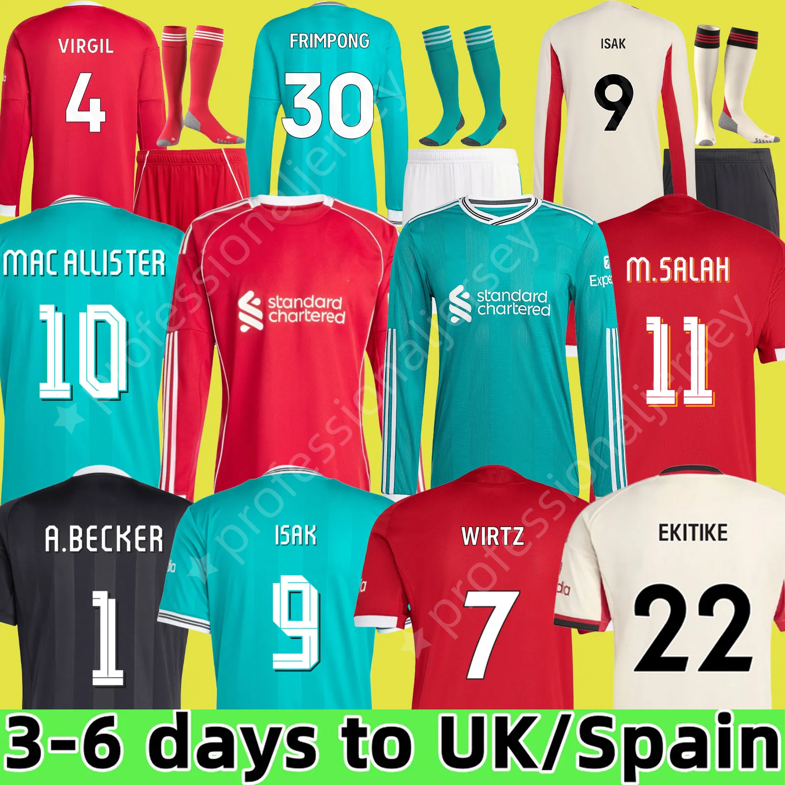 24 25 26 MAC ALLISTER soccer jersey DIOGO JOTA EkitikE 2025 2026 football shirt RIO SZOBOSZLAI A.BECKER FRIMPONG Wirtz Kerkez men kids kit uniforms SALAH ISAK GAKPO