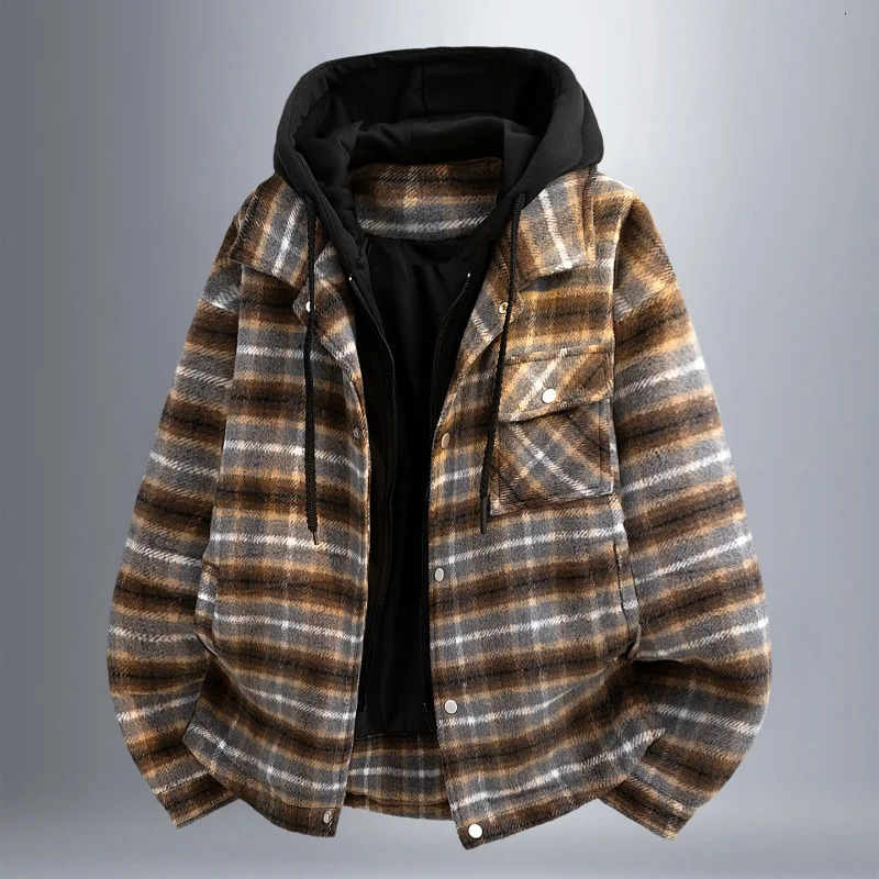 Mens Fashion Handsome Trendy Versatile Woolen North Fashe Outdoor Spring and Autumn Vacation Two High Quality Hooded Jackets 251029