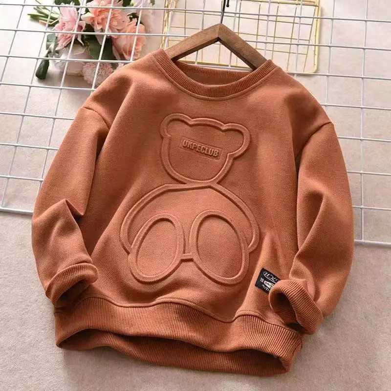 Autumn Steel Print Letter Sweatshirt Boys Clothes Teenagers Long Sleeve Pullovers Girls Kids TShirts Cotton Sports Casual TopsT251030