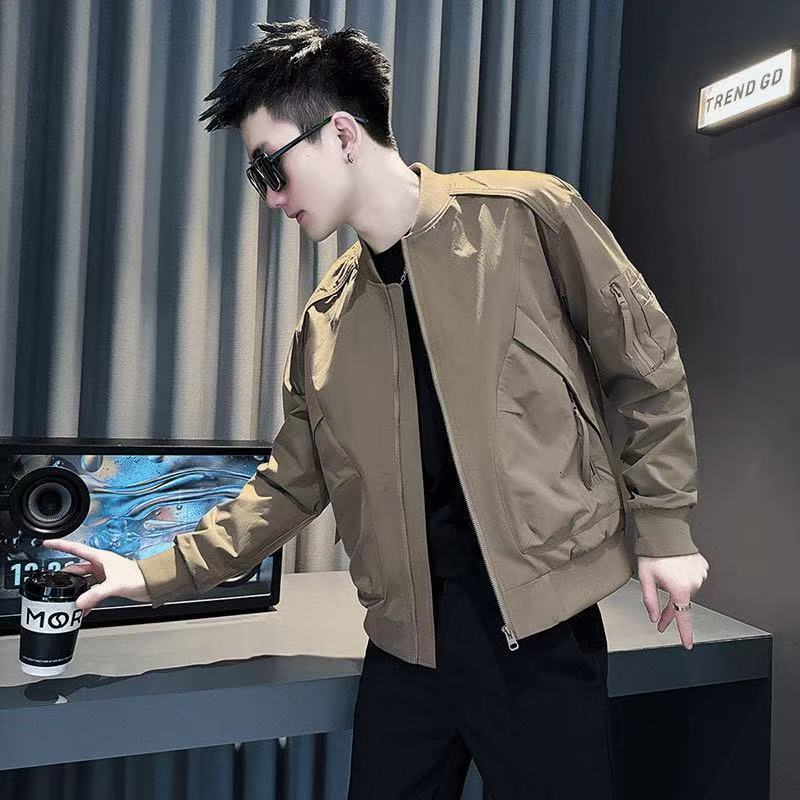 2025 Spring And Autumn New Fashion Men's Simple Casual Jacket With Baseball Designer Coat Collar Trendy Brand Versatile Coat