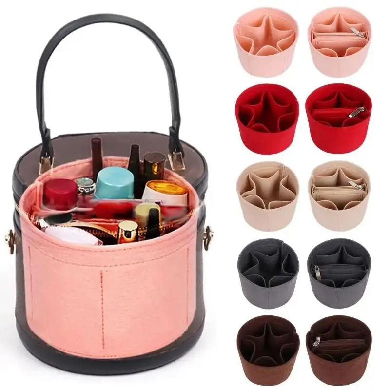 Practical Felt Insert Bag Soft Pouch Inner Handbag Travel Purse Liner Portable Confidential Organizer 5Colors 251030