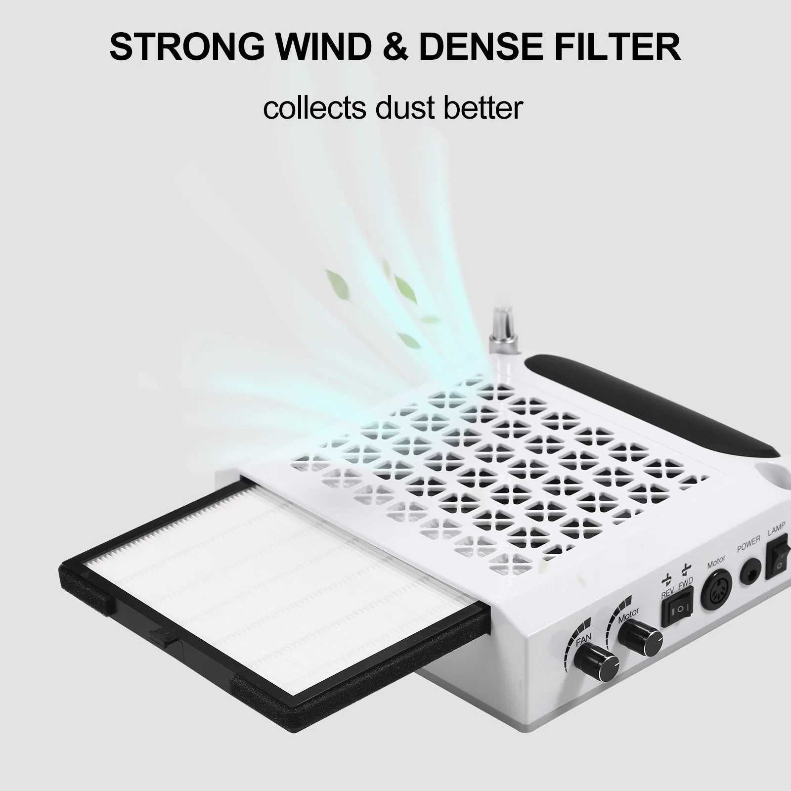 Nail LampNail Dust Collector Nail Drill Machine Dust Suction Cleaner Nails Art Salon Tools L251030