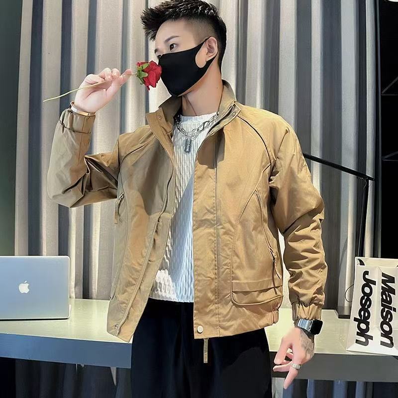 Spring And Autumn Workwear Jacket For Men High-end Trendy Brand Stylish Stand Designer Coat Collar Jacket Men's Casual Versatile Windbreaker