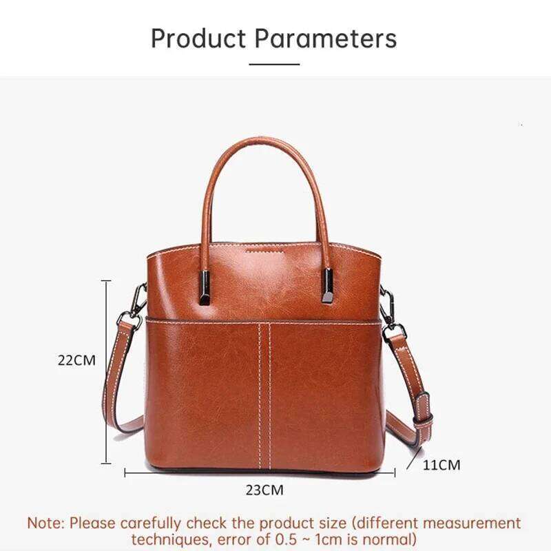 Cowhide Women's Tote Bags Handbags 2025 New Genuine Leather Women Shoulder Crossbody Fashion Female Bucket Bag 8266