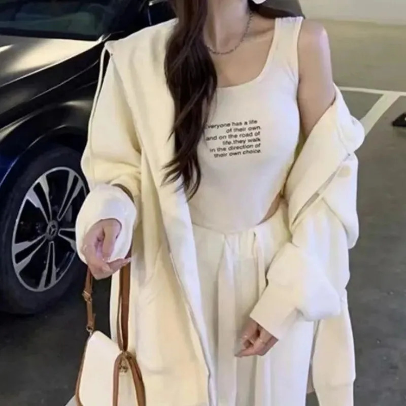 Women Hoodies Autumn Retro Solid Color Zip Up Oversized Sweatshirts Harajuku Long Sleeve Hooded Jackets Coat DF4963 251030