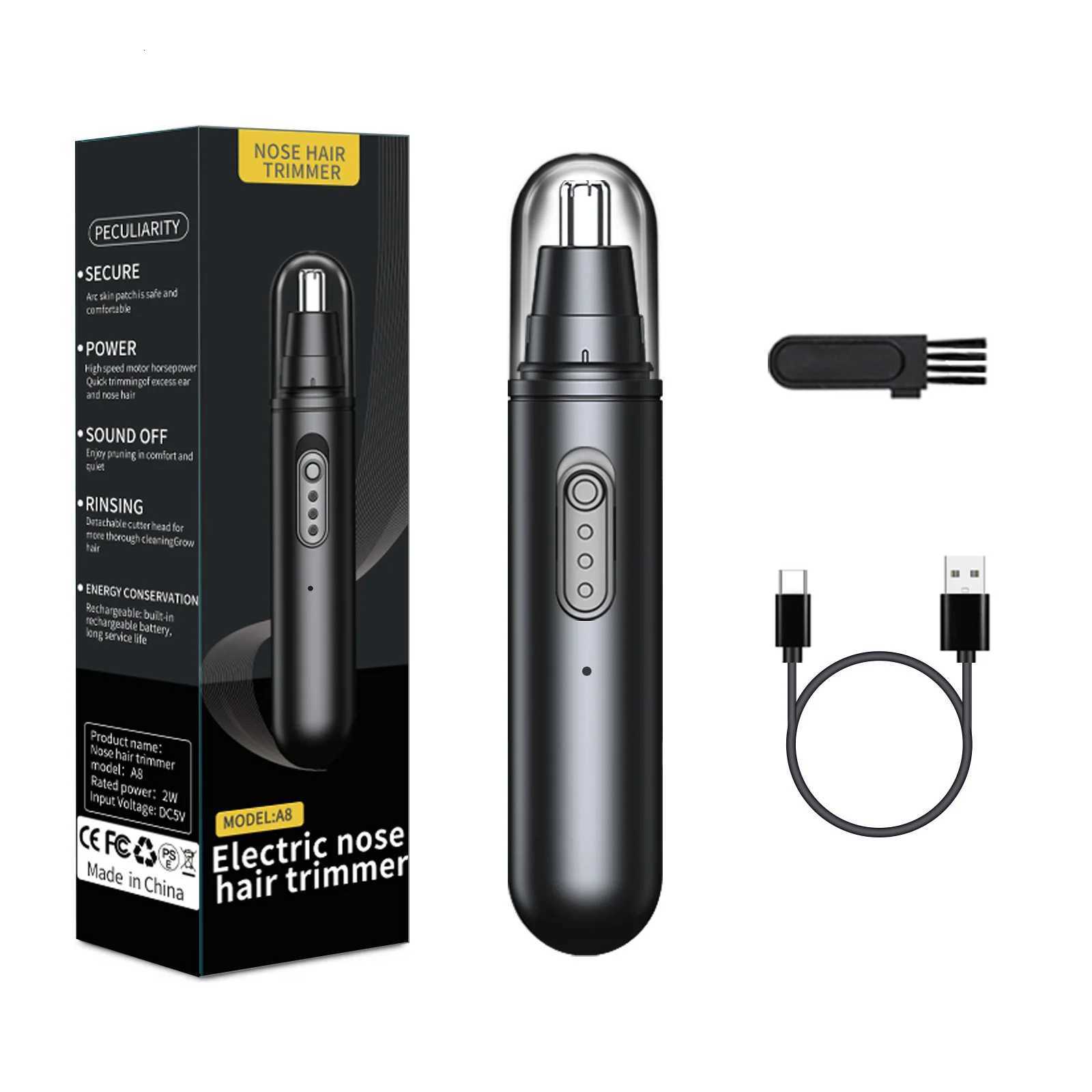 Electric Nose Hair Trimmer Portable Nose Ears Hair Eyebrow Trimmer for Men Rechargeable Painless Clipper M251030