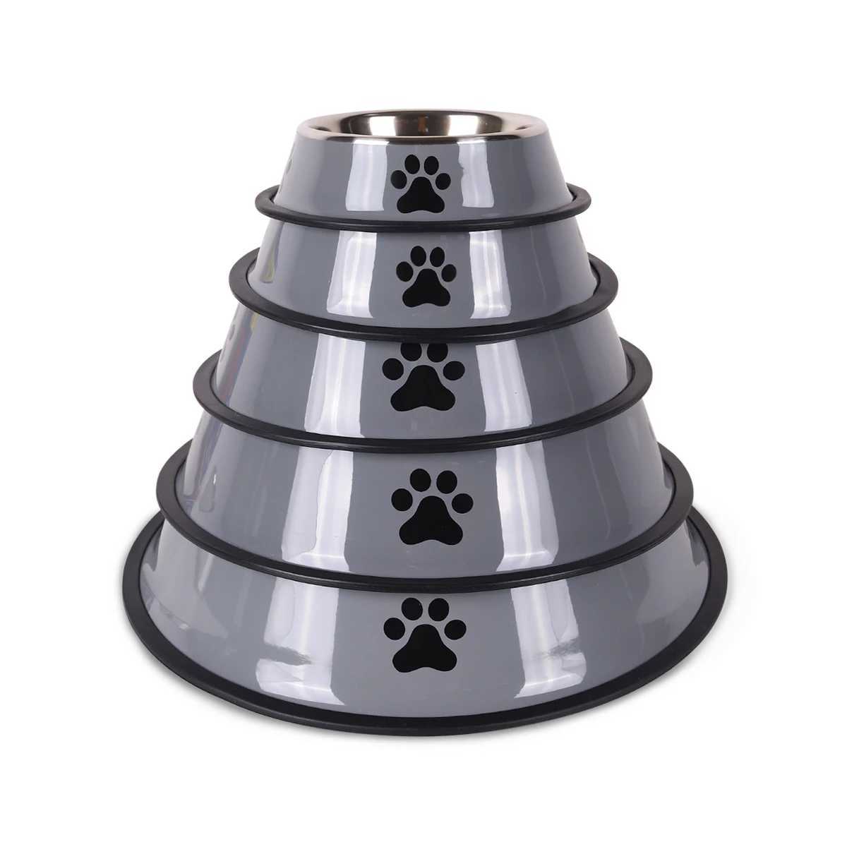 Stainless Steel Pet Bowl Cat Dog Food Bowl MultiSpecification Antifall Food Bowl Food Bowl Feeding Pet Supplies 16 To 22 Cm J251113
