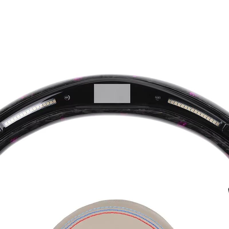 Half Perforated Leather Purple Forged Carbon LED Steering Wheel for BMW F10 F20 F22 F30 F32 M5 F90 F80 M3 M4 F82 M2 F87 Coupe