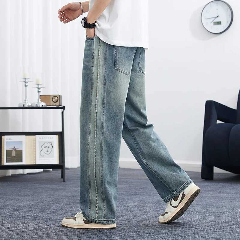 Pattern Punk Street Style Ripped Skinny Jeans Men Vintage Wash Solid Denim Trouser Mens Casual Slim Fit Pencil Denim Holes Pants J251030