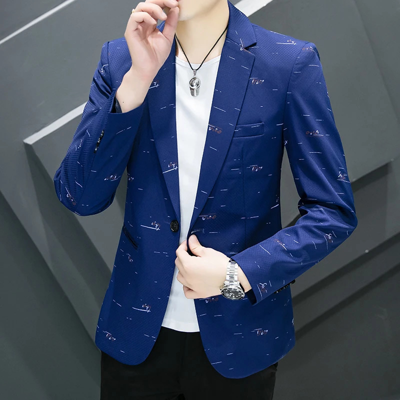 Mens Slimfit Trendy Blazer Casual Fashion Handsome Youth Korean Version Hombre Veste Costume Homme Luxe 251028