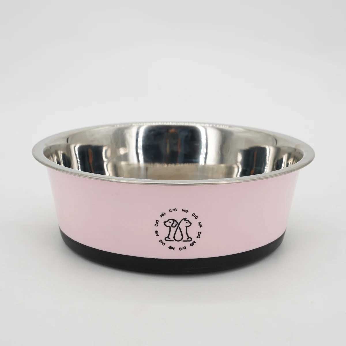 1PC Nonslip Stainless Steel Dog Food Bowl Cat Bowl Antitip Nonslip Pet Bowl J251113
