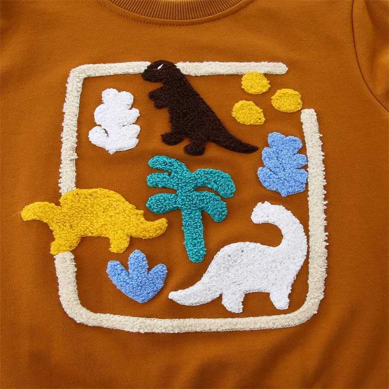 Jumping Meters 27T New Design Cotton Boys Sweatshirts Dinosaurs Childrens Sport Shirts Long Sleeve Kids Autumn Spring ClothesT251030