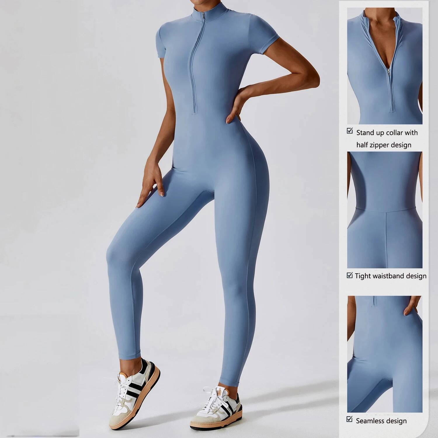 winter jacket women Winter Autumn Women's One-piece Yoga Jumpsuit leggings Long-sleeved Warm ski Overalls Outerwear High Elastic Cycling Bodysuit