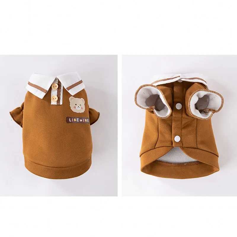 Fleece Hoodies for Small Dogs Puppy Sweatshirt Bulldog Clothes Chihuahua Clothing Cat and Dog Costume Winter Polo Shirt Pet Coat C251030