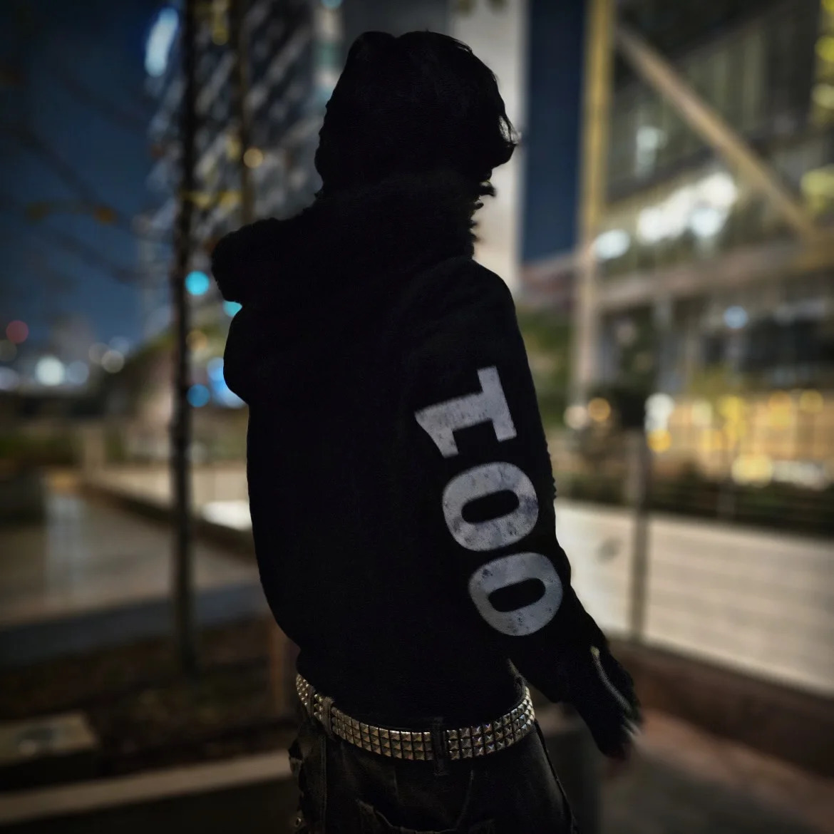 Y2K Japan Harajuku streetwear European youth rivet fashion wool pullover mens city casual hooded hiphop printed sweatshirt coat 251028