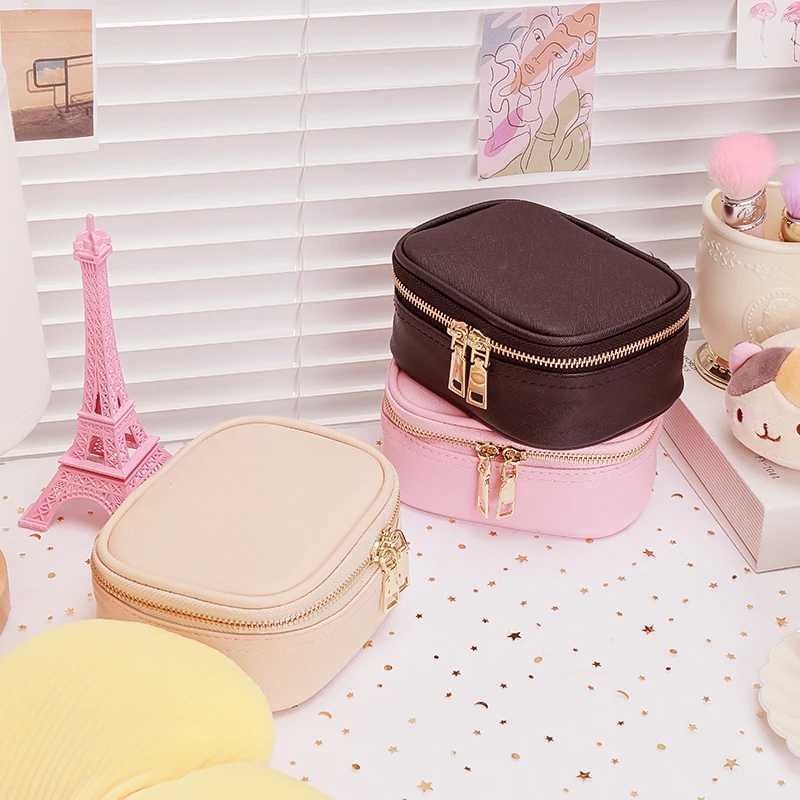 1 pc LED Cosmetic Case with Lights and Mirror Cosmetic Bag USB Rechargeable Detachable mirror J251115