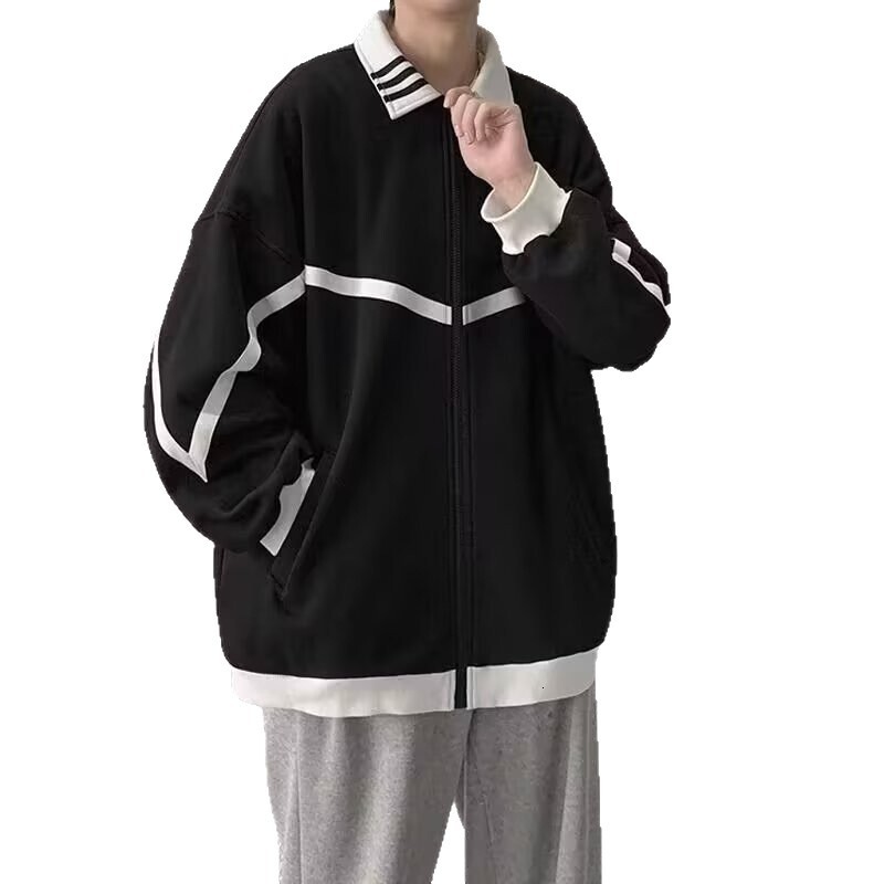 Korean Style Men's Jacket High-end Ins Trend Spring Autumn Top Casual Loose Jacket Designer Coat Trendy Brand American Baseball Jacket