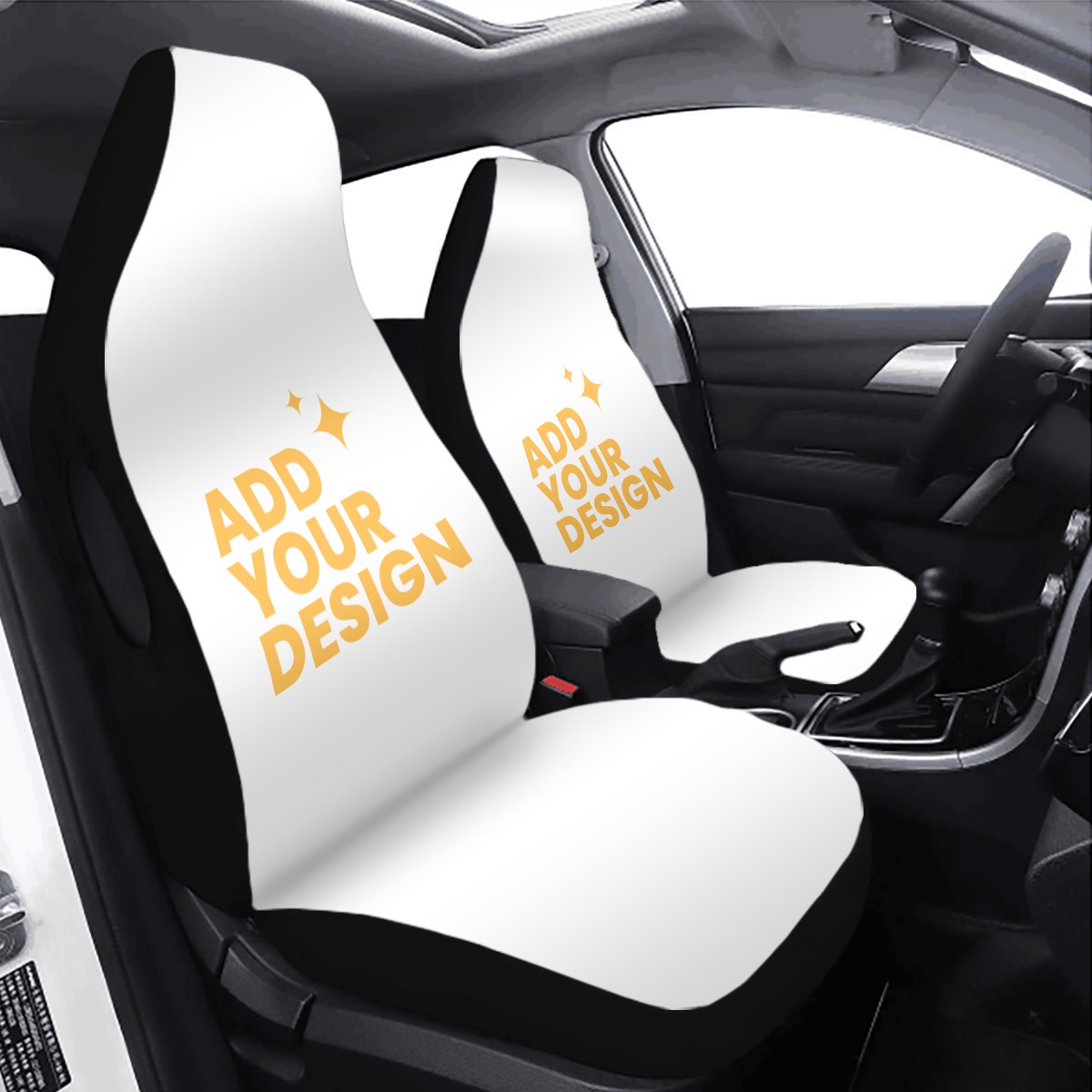 Universal Car Seat Covers, 130x53cm Polyester Seat Protectors, Comfortable & Durable Pair of Customizable Auto Seat Covers