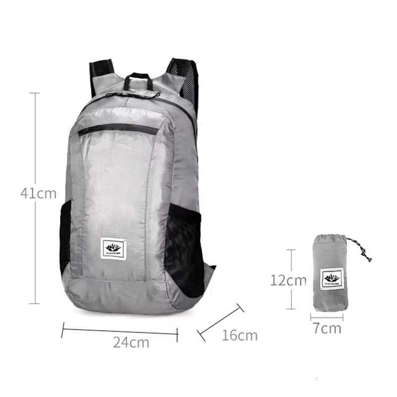 20L Portable Foldable Backpack Folding Mountaineering Bag Ultralight Outdoor Climbing Cycling Travel Knapsack Hiking Daypack H251029