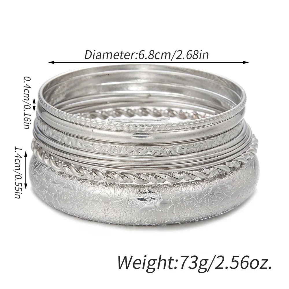 Fashion Boho Punk 10PcsSets Cuff Bracelets Bangles For Women Love Pulseiras Bangle Set Feminina Jewelry Charm Gifts 251028