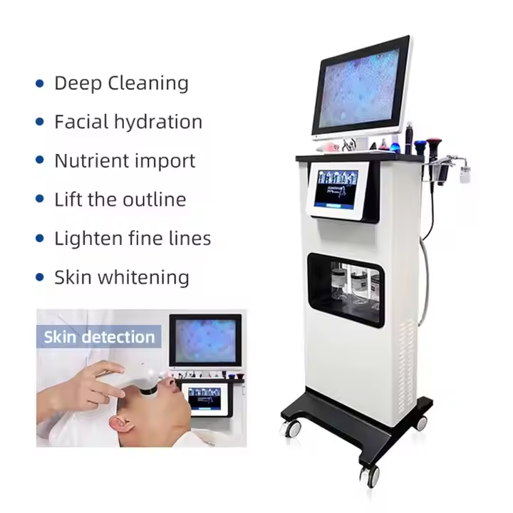 11 in 1 Hydra Dermabrasion Machine Oxygen Jet Peel Microdermabrasion deep Cleaning Hydra Dermabrasion Skin Scalp Analyzer Facial Cleansing Hydro Skin 