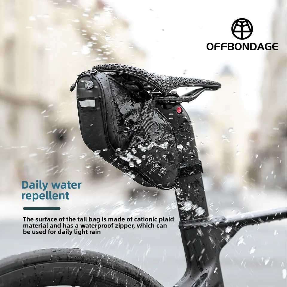 OFFBONDAGE Bicycle Bag 18L Reflective Bicycle Saddle Bag Waterproof Cycling Tail Bag Portable MTB Road Rear Pack Under Seat Bag H251029