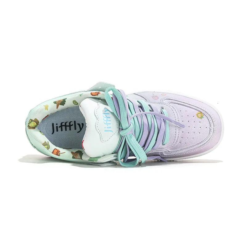 Jifffly 2025 Women's Skateboard Shoes - Thick-soled Versatile Sports Shoes for Students Wear-resistant Comfortable