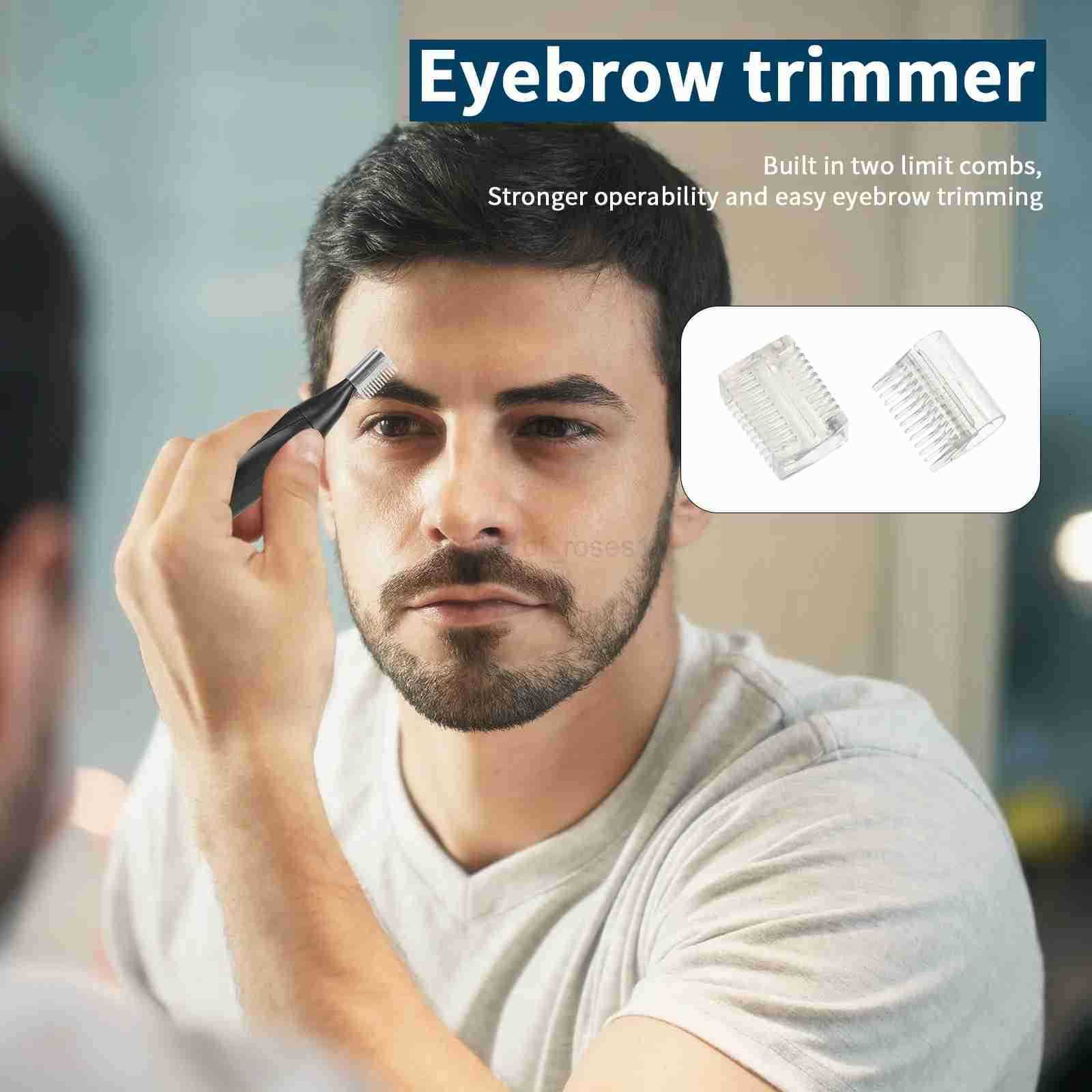 Nose Hair Trimmer Eyebrow Facial Hair Trimmer Rechargeable Painless Eyebrow Razor for Ear Beard Hairline Metal Trimming Tool Z251030