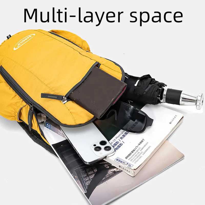 Lightweight Foldable Climbing Backpack Sports Gym Hiking Rucksack Outdoor Camping Cycling Bag Mens Travel Portable Shoulder Bag H251029
