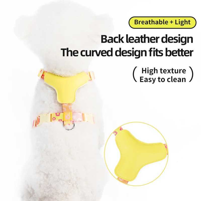 OODUDUOO Dog Harness and Leash Set Adjustable Pet Harness Vest For Small Medium Dogs Pet Collar Dog Chest Strap Outdoor Supplies J251129