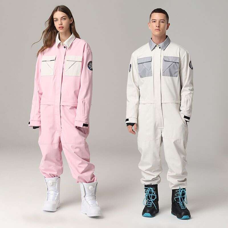 New One-Piece Ski Suit For Men Women, Waterproof, Windproof, Padded, Warm, Snowboard Equipment Jacket And Pants
