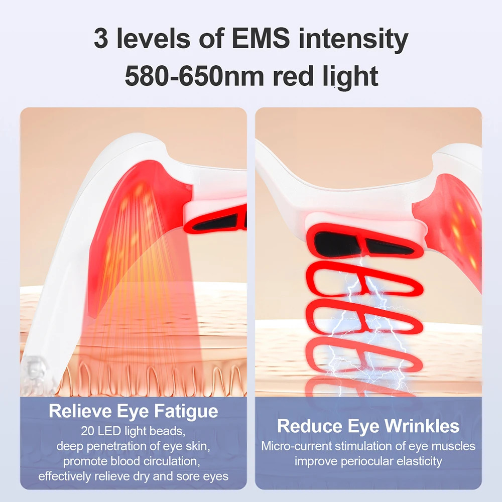 Electric Eye Massager UnderEye Glasses Massager Eye Fatigue Relief Massager Red Light Relieves Eye Fatigue Eyes Massage Glasses 251027