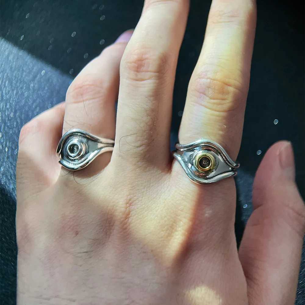 Retro AllSeeing Eye Ring For Men Women Punk Gothic Adjustable Open Ring Silverplated Copper Jewelry Accessories Unisex GiftW251030