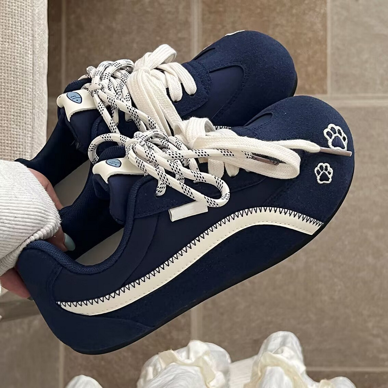 Niche non-collision German training shoes women's 2025 new explosive spring and autumn casual sports shoes and versatile white shoes