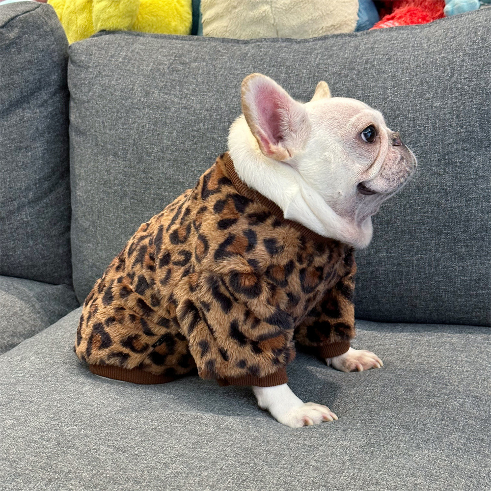 Designer Autumn/Winter pet dog plush sweatshirt, for bulldogs, corgis, and shih tzus, warm clothes for winter Dog Coats