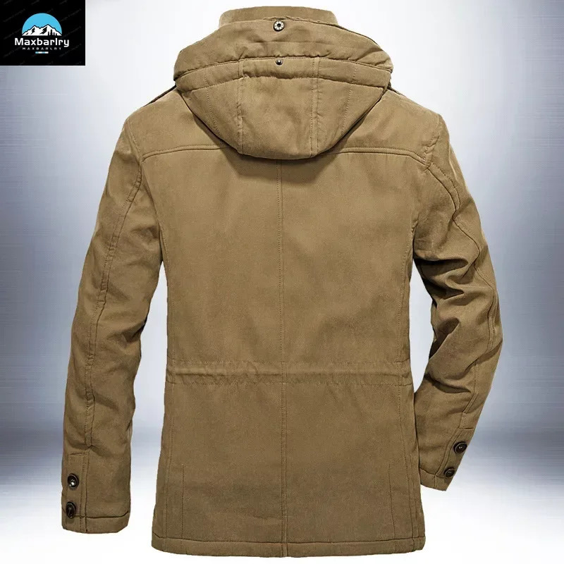 Outdoor Windbreaker Winter Jacket Men Thick Warm Mens Parkas Quality Cashmere Liner Detachable 2 in 1 Multipocket Coats L4XL 251029