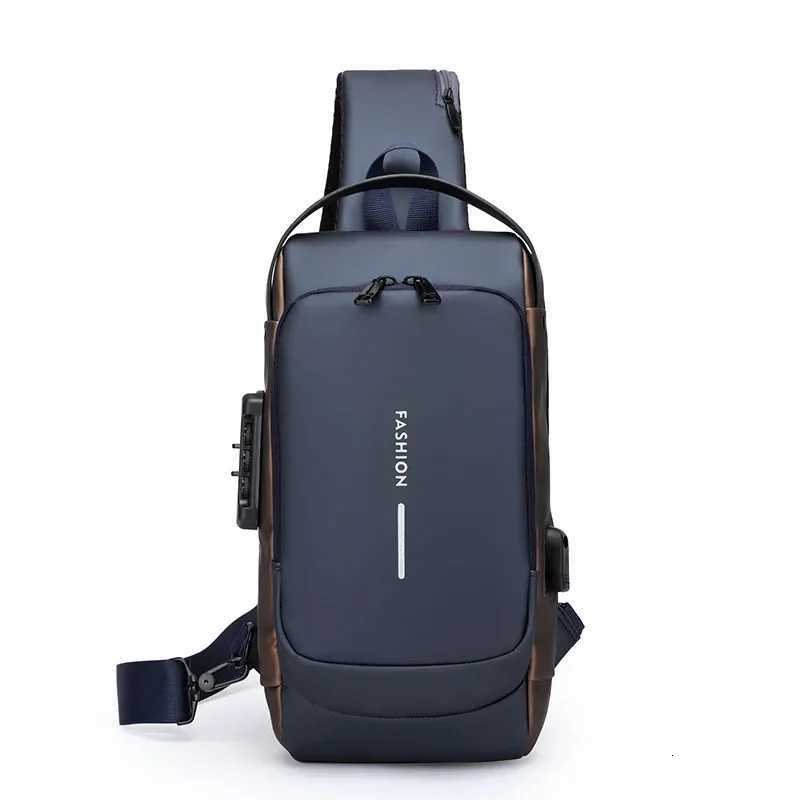 Multifunctional Password Lock Antitheft Chest Packs Mens Outdoor Running Travel Waist Bag Shoulder Crossbody Sports Funny Pack H251029